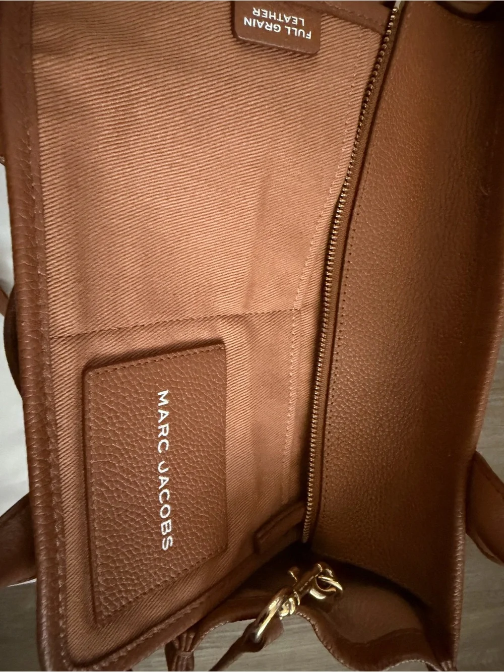 Marc Jacobs Brown Pebbled Leather The Tote Bag